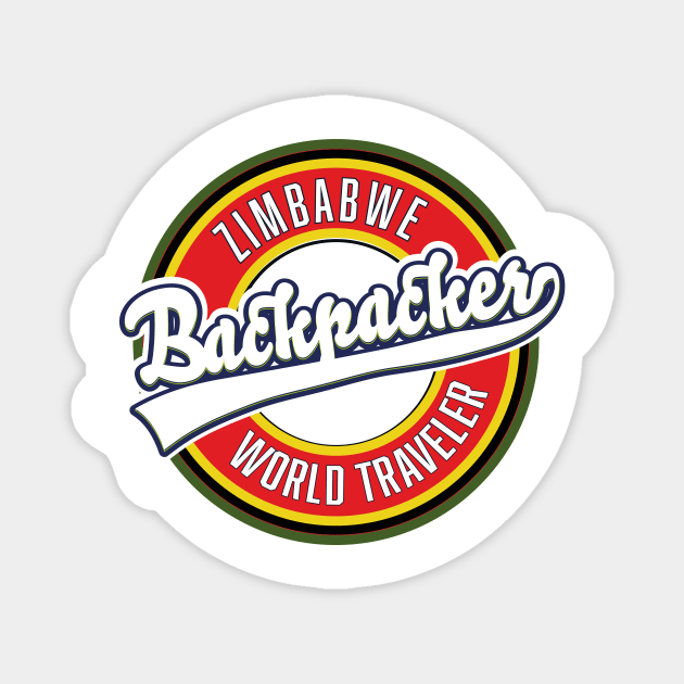 Zimbabwe backpacker world traveler Magnet by nickemporium1