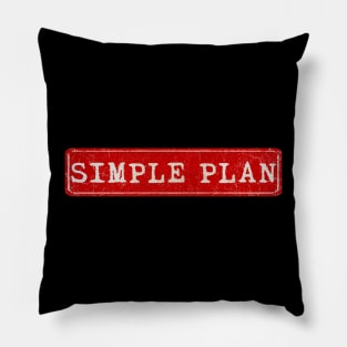 vintage retro plate Simple Plan Pillow