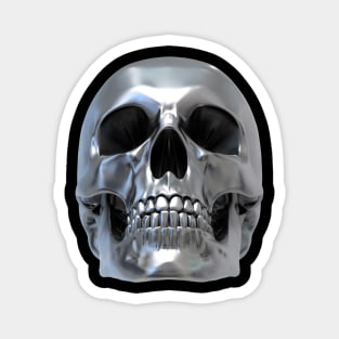 Chrome Skull Magnet