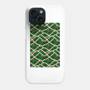 christmas sloths on garland Phone Case