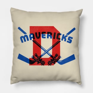 Defunct Denver Mavericks Hockey Team Pillow