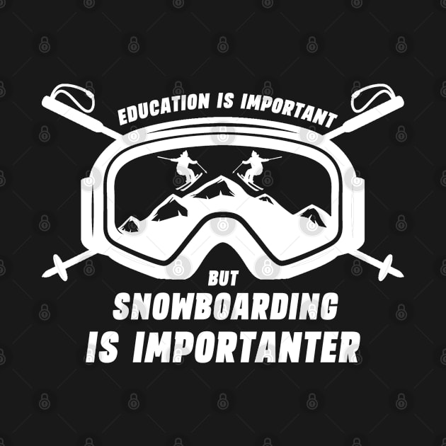 School Is Important But Snowboarding Is Importanter Cool Ski by Hussein@Hussein