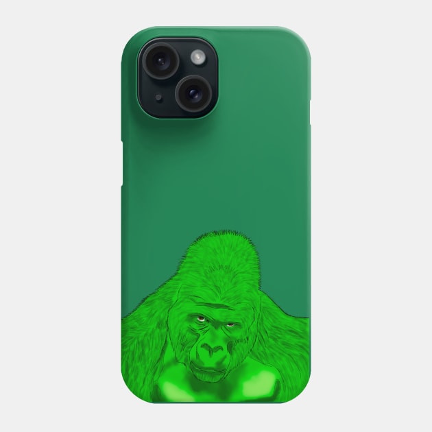 Green Gorilla Phone Case by BenIrelandBooks