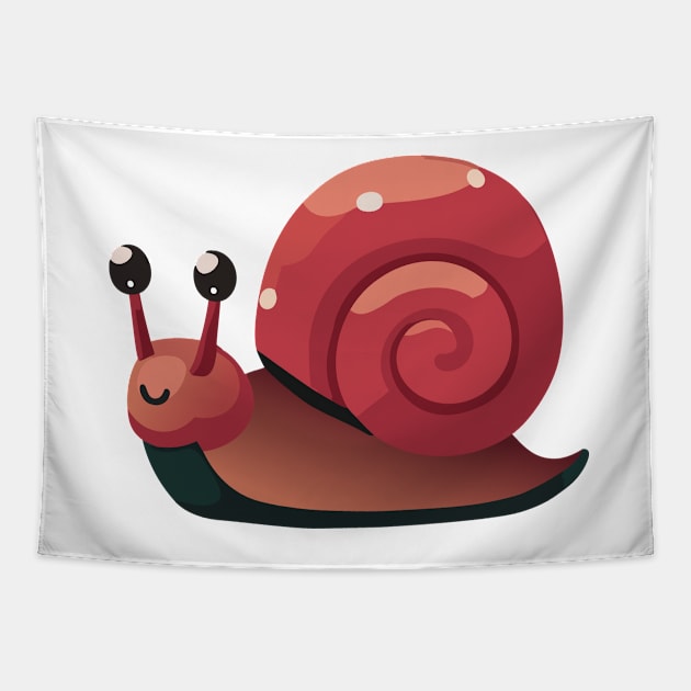 Cute Snail Tapestry by AJ