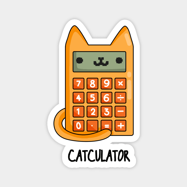 Cat-culator Funny Cat Calculator Puns Magnet by punnybone