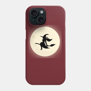 Flying Witch Moon Background Phone Case