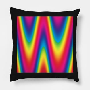 Groovy Psychedelic Zig Zags Pillow