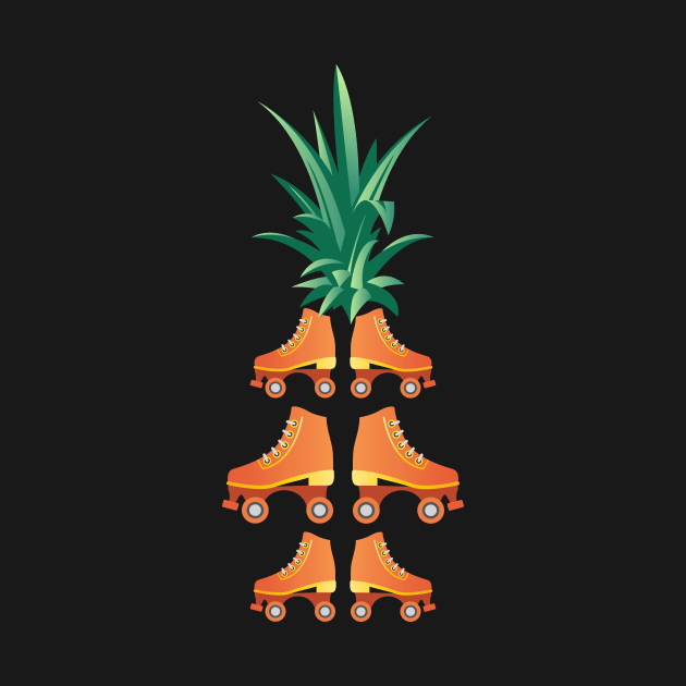 Roller Skate Pineapple by sqwear