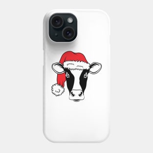 Cow Reindeer Hat Santa Christmas Lights Phone Case