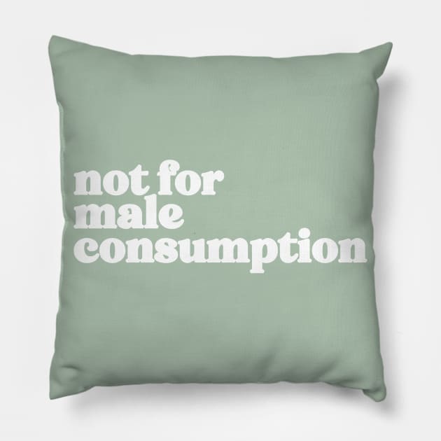not for male consumption Pillow by bidoctor