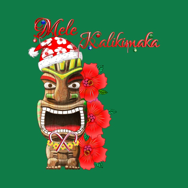 Mele Kalikimaka Hawaiian Tiki by macdonaldcreativestudios