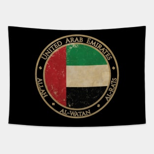 Vintage UAE United Arab Emirates Asia Asian Flag Tapestry