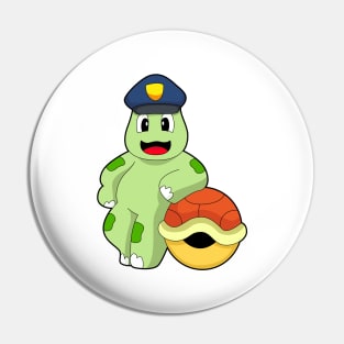 Turtle Cop Police hat Police Pin