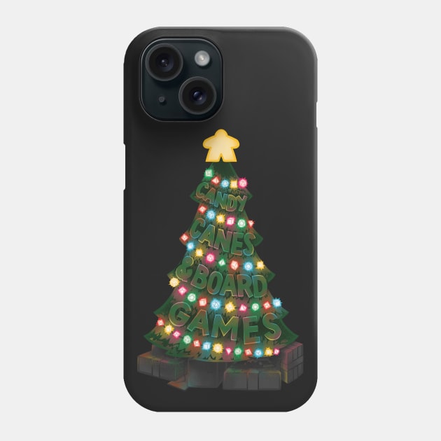 Board Gamer Christmas Tree Phone Case by polliadesign