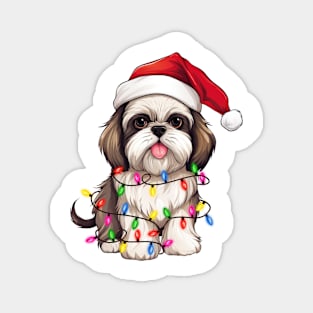 Christmas Shih Tzu Magnet