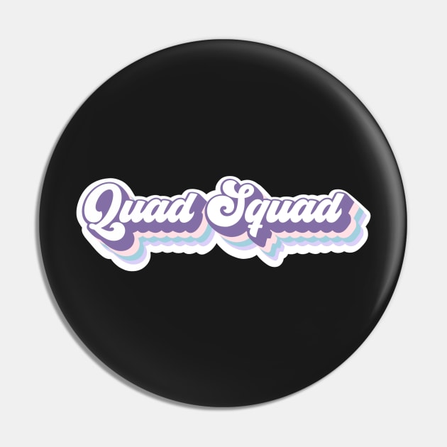 Quad Squad Groovy 70s Vibes Skater Pin by tonirainbows