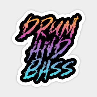 DRUM AND BASS  - Bass Gradient (Orange/pink/blue) Magnet