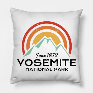 Yosemite National Park Retro Pillow