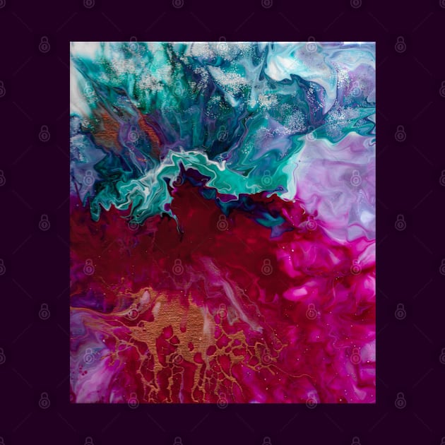 Colorful Acrylic Pour Painting by One Creative Pup