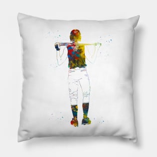 Baseball Player Girl Pillow