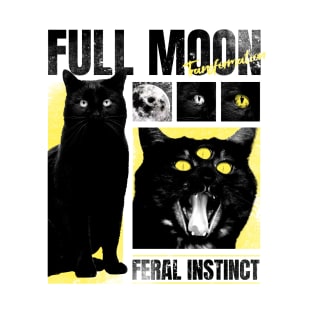 Black Cat - Full Moon T-Shirt