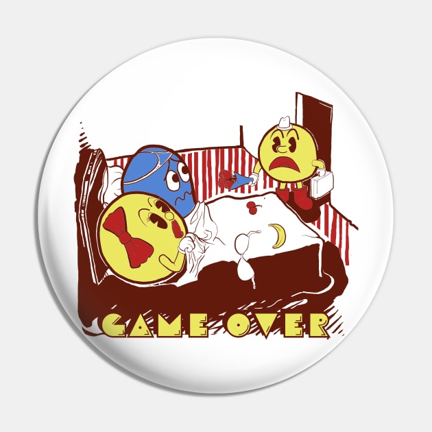 Game Over Pin by ANTICLOTHESdotCOM