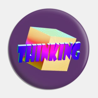 Thinking Outside the Box Pun Colorful 3 Pin