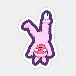 Bear in a Pink Bunny Onesie Magnet