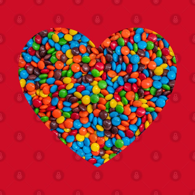 Colorful Candy-Coated Chocolate Heart Photograph by love-fi