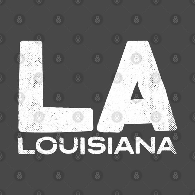 LA Louisiana State Vintage Typography by Commykaze