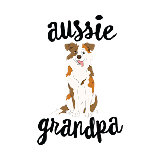 Australian Shepherd Grandpa Pawpa Aussie Dog Grandparent T-Shirt