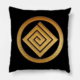 Gold Inazuma Kamon Pillow