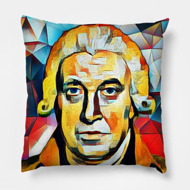 James Watt Abstract Portrait | James Watt Artwork 2 Pillow by JustLit