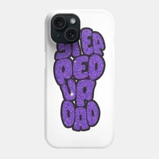 Step Dad Fathers Day Gifts - Purple Glitter Phone Case