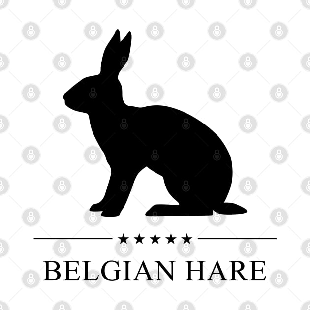 Belgian Hare Rabbit Black Silhouette by millersye