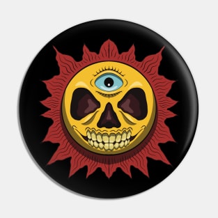 Burning Sun Skull. Pin