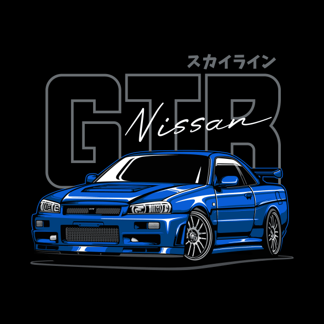 GTR R34 Blue by cturs