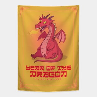 Chinese Zodiac Year of the Dragon Tapestry