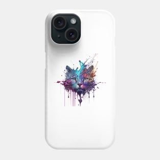 Cat Splash Art: Playful Fantasy Portrait #3 Phone Case