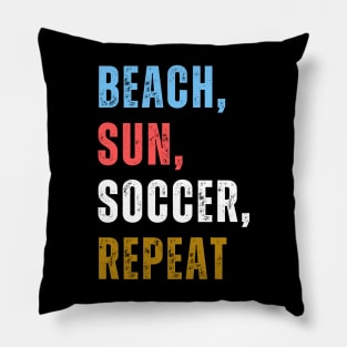 Beach Sun Soccer Repeat Pillow