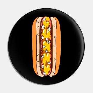 Hot Dog Cartoon Pin