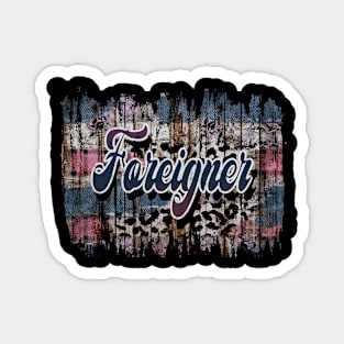 Personalized Name Foreigner Vintage Styles Gift 70s 80s 90s Magnet