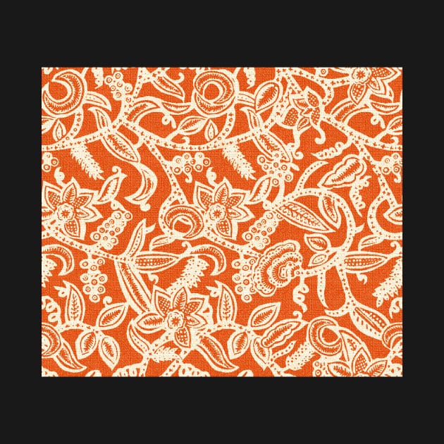 Vintage floral lace (orange) by BessoChicca