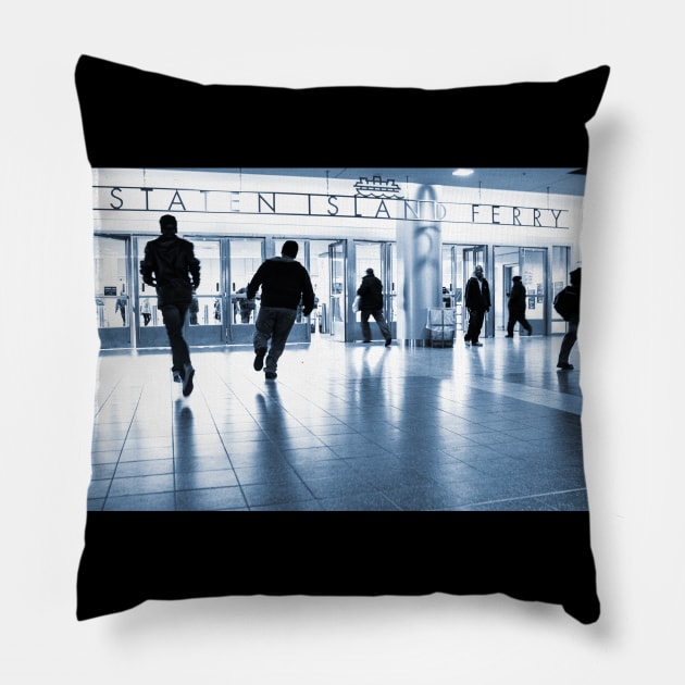 Staten Island Ferry Pillow by ShootFirstNYC