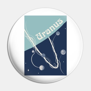 Uranus - Art Nouveau Space Travel Poster Pin