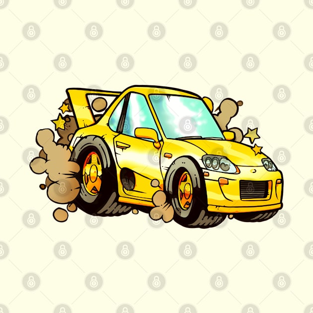 Cute Car Chibi Yellow by CreativeOpus