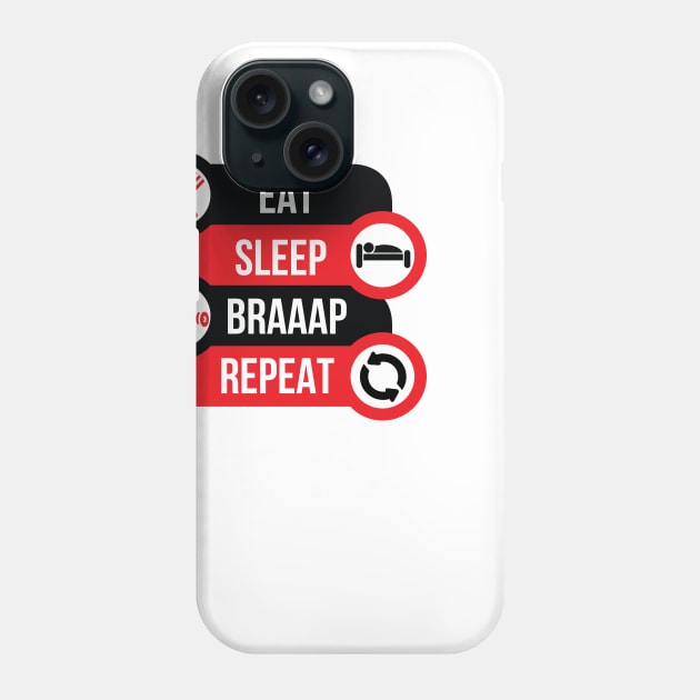 Eat Sleep Braaap Repeat Phone Case by Dirt Bike Gear