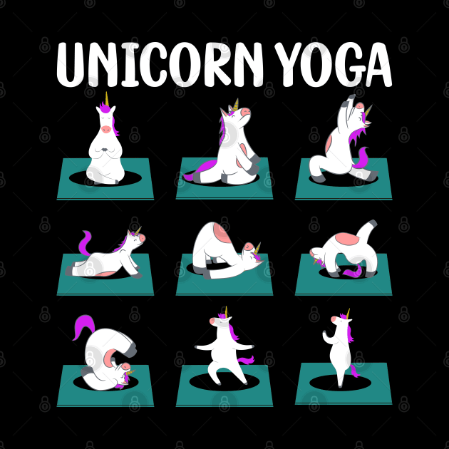 Yoga Unicorn Funny Cute Magical Namaste Meditation by Upswipe.de