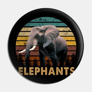 Whisker Whispers Elephant Chronicles, Stylish Tee Extravaganza Pin