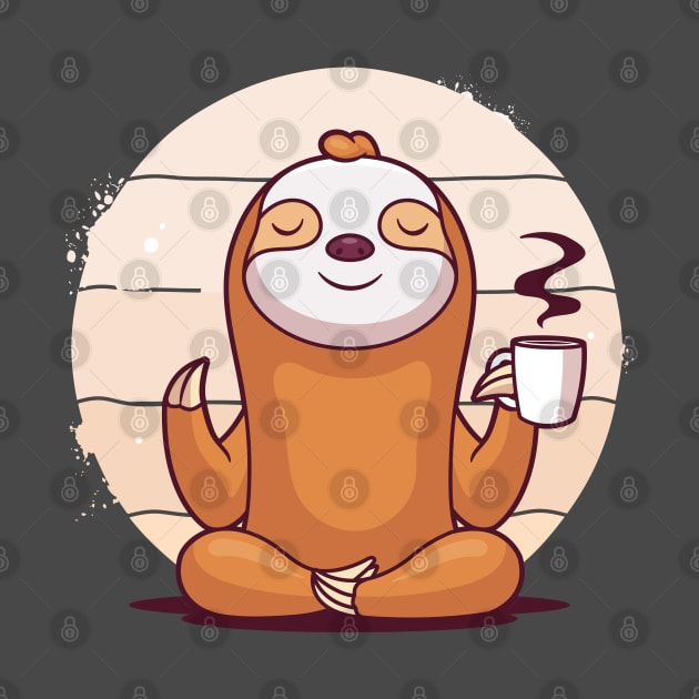 Coffee Yoga Sloth by zoljo